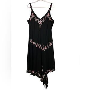 Vintage Embroidered Beaded Slip Dress - Size 20